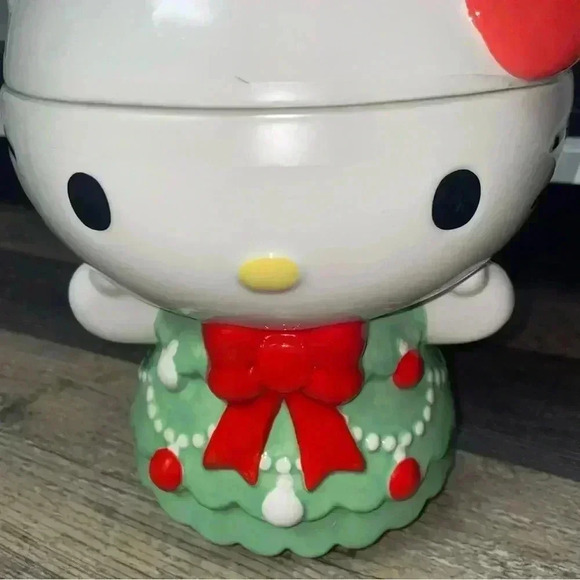 Hello Kitty Ceramic Christmas Tree Dress Cookie Jar NEW 2024 - Picture 4 of 12